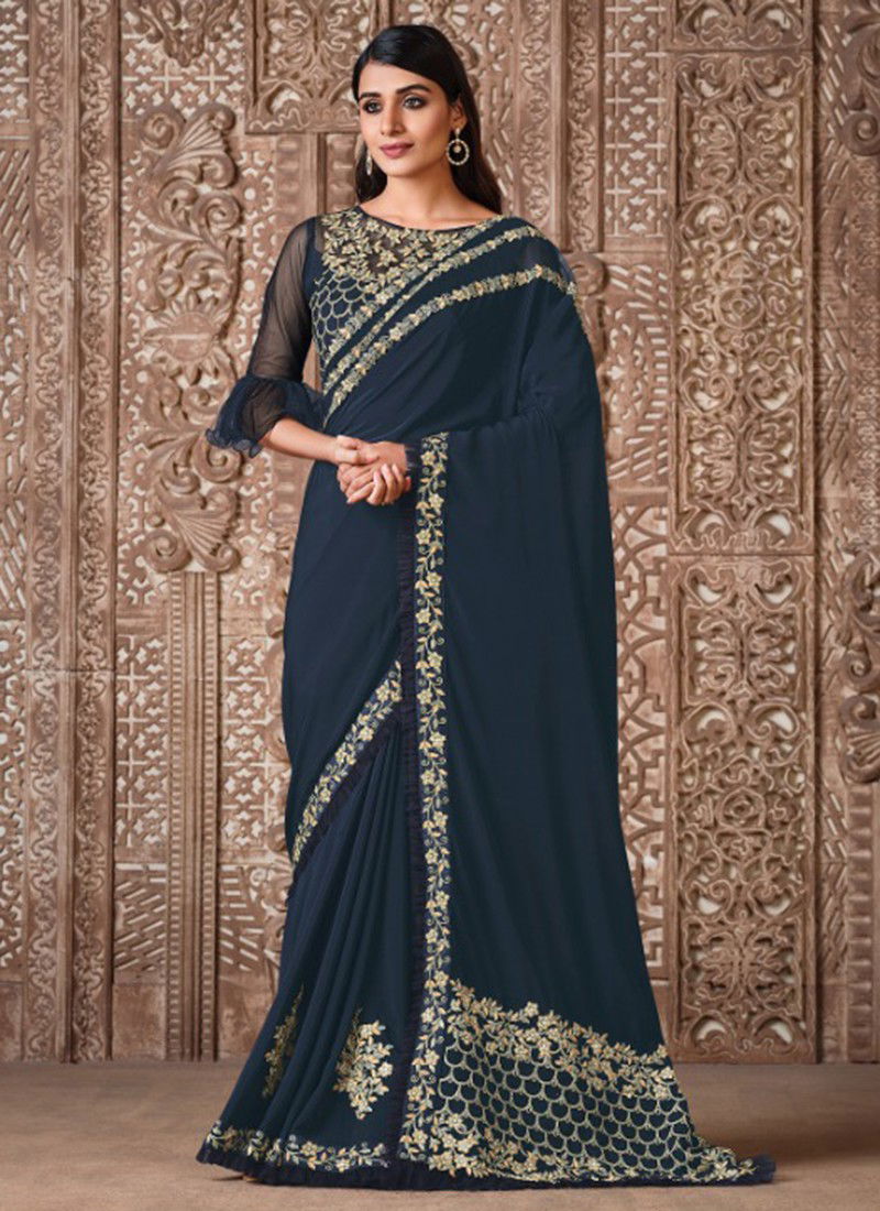 Reina Mahotsav New Designer Exclusive Heavy Party Wear Georgette Saree Collection